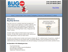 Tablet Screenshot of bugstopservices.com